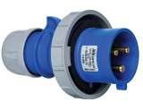 Fisa stecher pe cablu 3 poli 32A 1P+N+PE drept 230V monofazic albastru IP67 6h CEE 150x93mm