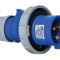 Fisa stecher pe cablu 3 poli 32A 1P+N+PE drept 230V monofazic albastru IP67 6h CEE 150x93mm