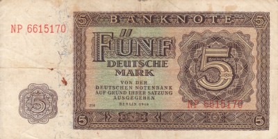 GERMANIA 5 mark 1948 VF+!!! foto