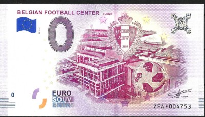 !!! 0 EURO SOUVENIR - BELGIA , BELGIAN FOOTBALL CENTER - 2018.1 - UNC foto