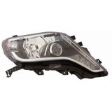 Far TOYOTA LAND CRUISER (FJ150), 01.2014-12.2017, partea dreapta, DEPO, cu lentile; cu &amp;quot;lumina timp de zi&amp;quot; tip LED; HB3+LED; electric; negr