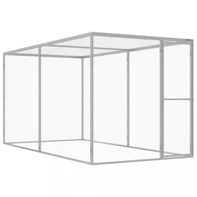 vidaXL Cușcă pentru pisici, 3x1,5x1,5 m, oțel galvanizat foto