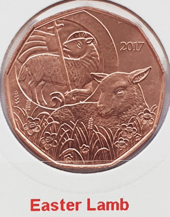 2104 Austria 5 euro 2017 Easter Lamb km 3266 UNC