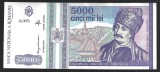 ROMANIA 5000 / 5.000 LEI 1993 - MAI [1] Seria A.0005 / 372411 , P- 104a , UNC