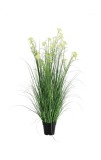 Cumpara ieftin Floare artificiala in ghiveci verde galbena 17 x 120 cm