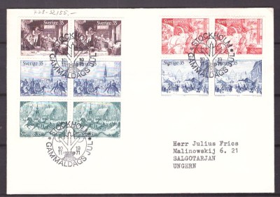 Suedia 1971 - Craciun, FDC foto