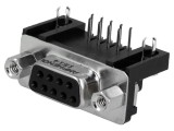 Conector D-Sub 9 Pin Soclu Mamă 90&deg; 5A 250V