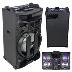 BOXA PORTABILA 18 inch/46CM ILUMINATA 450W MIXER/USB/SD/BT/FM/AUX foto