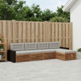 vidaXL Set de canapele de exterior 5 pcs Natural și gri deschis 3383244