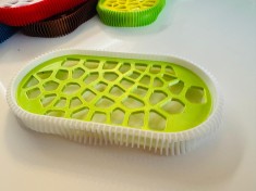 Savoniera 3D, model Wave, Alb/Lime
