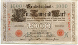 Bancnota Germania 1000 marci 1910 XF+