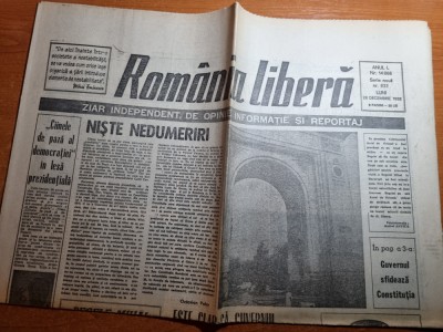 romania libera 28 decembrie 1992-regele mihai si-a anulat vizita in romania foto