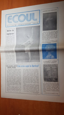 ziarul ecoul 9 martie 1990-articol despre copii lui ceausescu foto