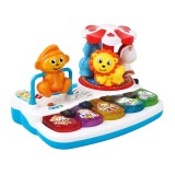 Jucarie interactiva, Pian carusel luminos cu sunete, multicolor, + 12 luni