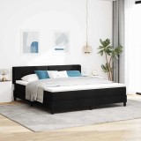 Cumpara ieftin Pat boxspring cu saltea cu saltea Negru 180 x 200 cm
