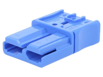 Conector alimentare DC hermafrodit, albastru foto