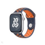 Curea sport cu orificii, THD, compatibila Apple Watch 46 mm seria 10, Apple Watch SE 44 mm, albastru flame