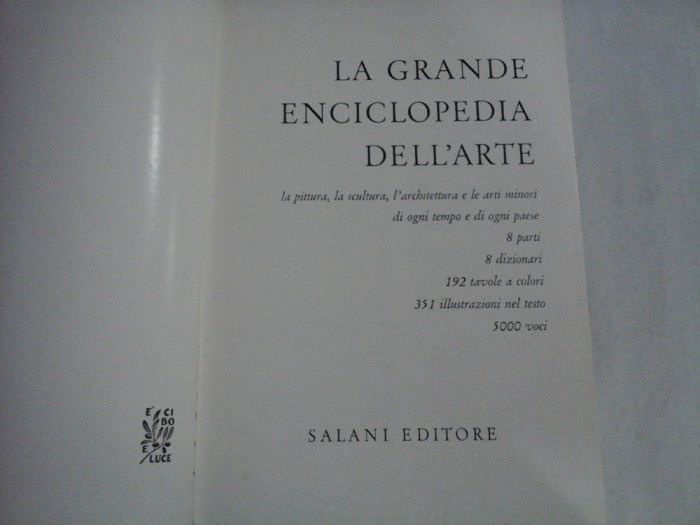 LA GRANDE ENCICLOPEDIA DELL&#039; ARTE - Salani Editore