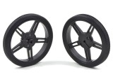 Ax neagră cu crestătură D și &icirc;mpingere &Oslash; 60mm, Diam.ax 3mm