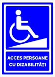 Semn pentru acces persoane cu dizabilitati