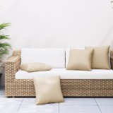 vidaXL Perne de canapea, 4 buc., beige, 50x50 cm, textil