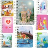 Cumpara ieftin Set 8 carnete cu spira Romantic 7 x 10 cm, 75 foi veline
