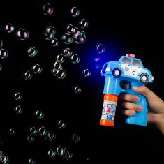 Pistol baloane sapun, LED multicolor, forma masina Police cu sirena foto