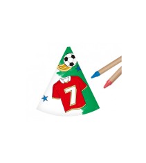 Set 6 coifuri de colorat DIY Fotbal Party