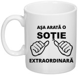 Cana alba personalizata &quot;Asa arata o sotie extraordinara&quot;, INOVATIX&reg;. 330ml, Oem