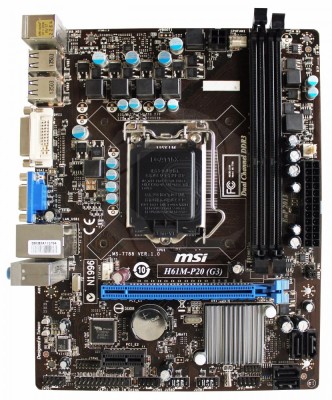 Kit placa de baza MSI H61M P20 + i7 2600 socket LGA 1155 foto