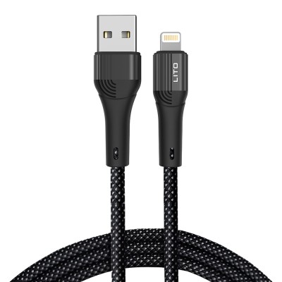 Cablu date Fast Charging USB la Lightning Lito, 60W, 1m, LD14 foto