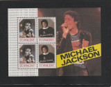 St.Vincent 1985-Arta,Muzica,Michael Jackson,varietati culoare,1bloc. MNH.Bl.27, Nestampilat