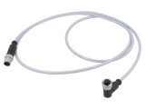 Cablu HARTING 4 pini PVC 1,5m pentru senzori și automatizări M12 tata-mamă unghi