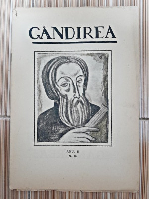 Revista Gandirea, anul II, nr.10/1922 (Demostene Botez, Cezar Petrescu, Adrian Maniu..) foto