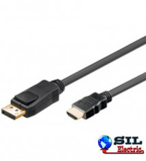 Cablu displayport 20 pini tata HDMI tata, 5m foto