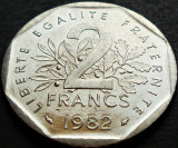 Moneda 2 FRANCI - FRANTA, anul 1982 * cod 1717 = excelenta