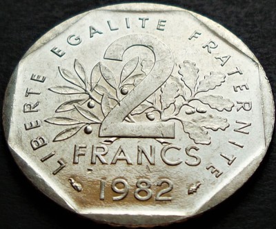 Moneda 2 FRANCI - FRANTA, anul 1982 * cod 1717 = excelenta foto