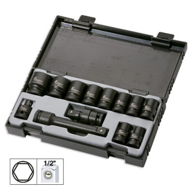 Set 13 Piese. Tubulare De Impact De 1/2` Hex. + Adaptor Jbm 462488 52341 foto