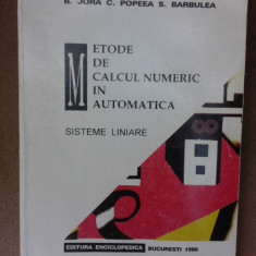 Metode de calcul numeric in automatica, sisteme liniare - B. Jora