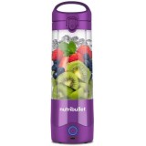 Blender portabil Nutribullet NBP003PU, cupa 475 ml, USB-C, mov