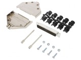 Conector D-Sub 37 pini tată drept pentru lipire pe cablu Gold Flash UNC 4-40