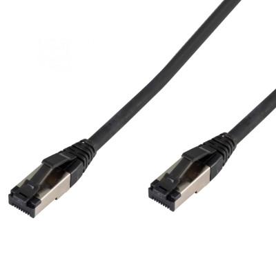 Cablu STP CAT8 Patchcord 2.5m RJ45-RJ45 negru max 40GB foto