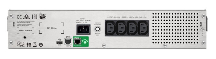 UPS APC,&amp;quot;Smart-UPS C&amp;quot;,Line Int. sin pura mgmt,rack,1000VA / 600W,AVR,IECx4,1xAPCRBC124,LCD,21-30 min.,&amp;quot;SMC1000I-2UC&amp;quot;,prelungire ga