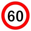Autocolant limitator viteza 60km/h - &Oslash;13cm Garage AutoRide