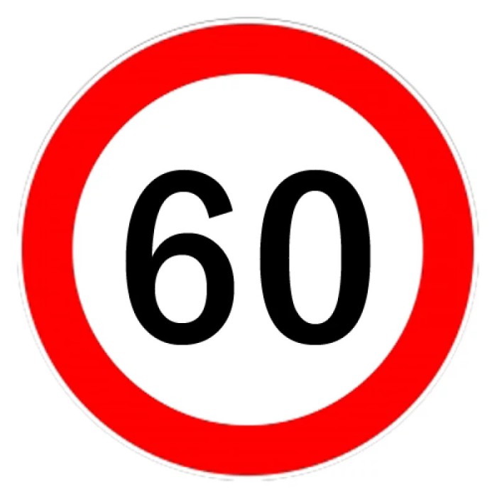 Autocolant limitator viteza 60km/h - &Oslash;13cm Garage AutoRide