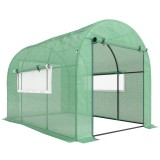 Outsunny Seră tip Tunel Walk-In 300 x 200 cm - Verde | Aosom Romania