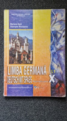 DEUTSCH MIT SPASS. MANUAL DE LIMBA GERMANA PENTRU CLASA A X-A - Koch foto