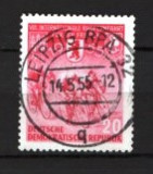 GERMANIA (DDR) 1955 &ndash; CICLISM, TIMBRU STAMPILAT, F139