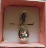 Pandant vintage argint cu zirconia lacrima