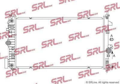 Radiator Opel Insignia 17, motor: 1.6 Cdti, 2.0 Cdti, iesire - conector rapid; cu sensor, 680x397x26, SRLine, Aluminiu/ Plastic brazat, 1300371; foto